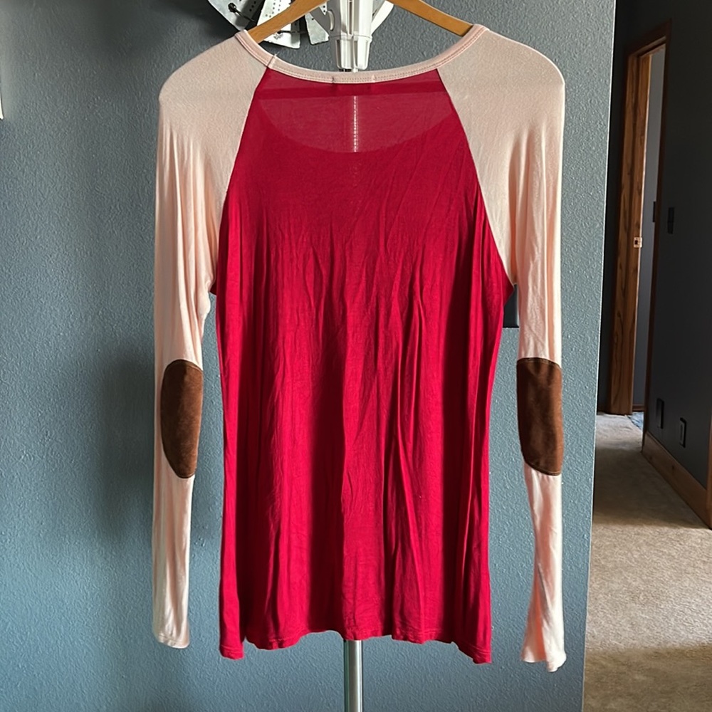 Red Button Long Sleeve - Picture 2 of 4